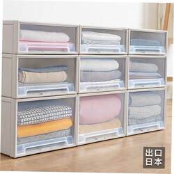 Drawer type storage box plastic transparent wardrobe storage