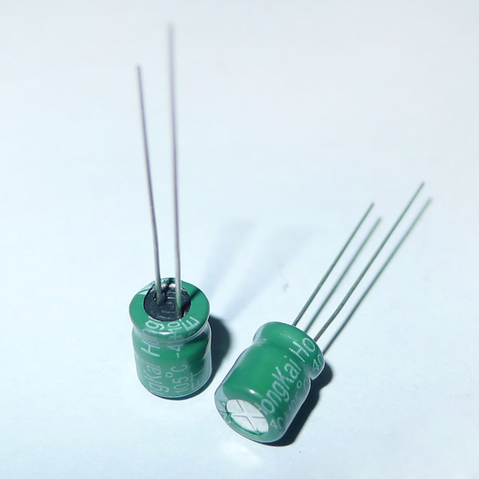 【自产自销】铝电解电容器220uf/16v 6*7 绿色pet电容器 品质保障