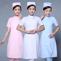 White pink blue flat collar half sleeve short sleeve nurse uniform pharmacy work clothes
