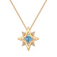 <Man Haixing Mang> Salman Original Design Blue Topaz Necklace Silver Gold 도금 간단한 복고풍 펜던트 선물 <Man Haixing Mang> Salman Original Design Blue Topaz Necklace Silver Gold 도금 간단한 복고풍 펜던트 선물