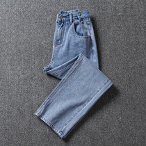 Straight jeans women 2021 spring high waist thin Korean version of new wide legs light color cool wide leg trousers ins