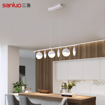 Nordic simple modern restaurant bar lamp chandelier LED designer creative design long strip special T FS027
