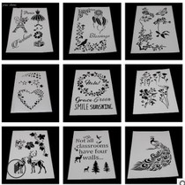 Holiday lace ruler Personality album template material accessories Painting figure hollow tool No 1-24 series new 588