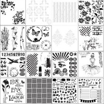 NCraft S33-S48 Pre-drawn lace ruler Spray painting drawing masking Hollow template spray pattern new 502