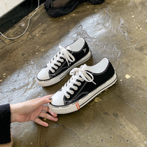 Autumn and winter new explosive black canvas shoes womens shoes Joker cloth shoes 2021 spring and autumn ins tide board shoes