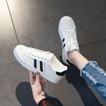 2021 Autumn New Girl white shoes womens shoes spring and autumn Joker Leisure board shoes ins Street shooting tide white shoes