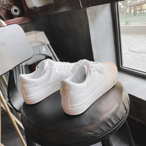 Autumn and winter 2021 explosive soft leather small white shoes womens shoes Spring and Autumn new wild white shoes ins Tide Street shooting board shoes