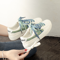 Autumn and winter 2021 autumn canvas shoes womens shoes ins tide board shoes Spring and Autumn new cloth shoes casual white shoes