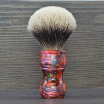 Dishi export German silver tip black badger hair shaving brush mens shaving brush resin handle shaving soap cream bubble brush