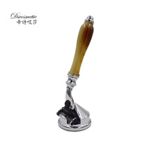Dishi resin tortoise color handle manual razor razor razor three knife head with base bracket