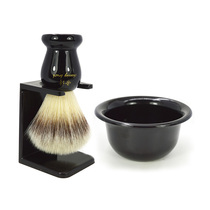 Mens manual old-fashioned shaving brush soft hair beard brush shave soap foam brush with shaving cream brush