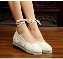 Womens shoes 2019 new cloth shoes antique shoes womens Hanfu shoes embroidered shoes with retro flat costume dance shoes