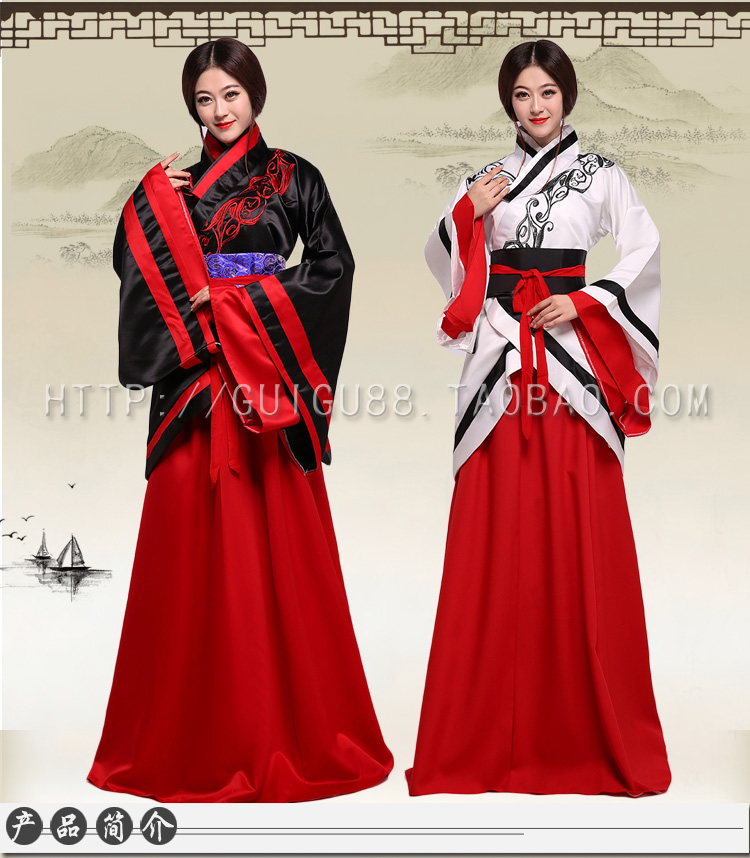 女士古装汉服年会演出服装影楼影视春秋战国秦楚汉服气质温婉古装