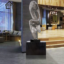 Creative Abstract Bond Metal Stainless Steel Ornaments Hotel Lobby KTV Soft Decor Metal Sculpture Artwork