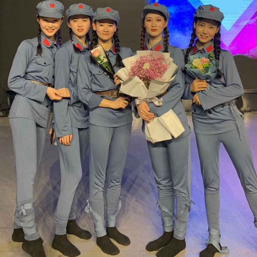 成人八路军长征红军弹力舞台话剧国庆演出服闪闪红星新四军红卫兵