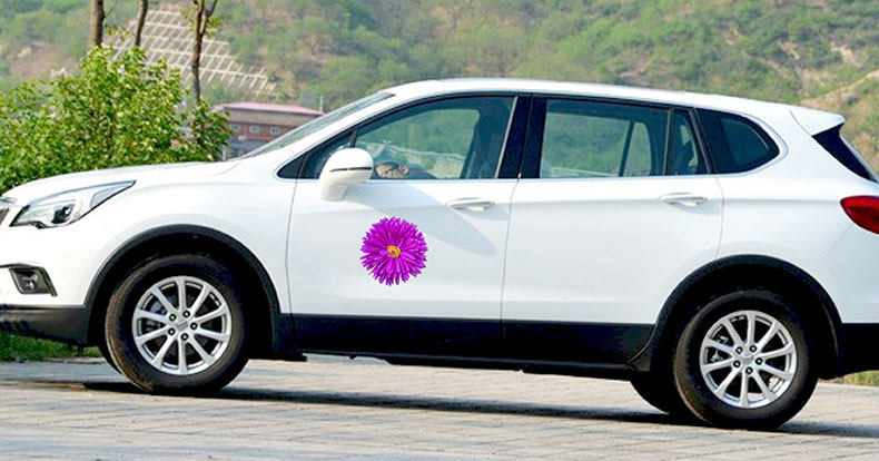 3d个性花朵创意汽车贴纸 车身遮挡划痕贴花 防水保险杠车门装饰贴