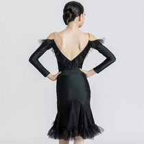 Children Latin dance dress rehearsal New Girl Harnesses Perform girls Episode Training Latin Competition Play Out Clothes