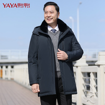 Duck Duck Down Clothes Middle-aged Dad Casual Thickened Jacket Handsome air Winter fit 2022 new overweight mens jacket