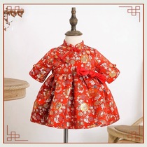 tutuwing grabbing Zhou Tang Dress Female Baby Gown childrens birthday Pompongdresses GirlsYear of the Year Festive Spring