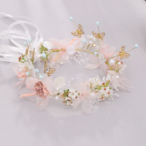 Flower Rings Headwear Children Han Style Super Senssen Ensemble Crown Hair Hoop Princess Flowers Childrens Head Flowers Wedding Girl Wedding Dresses Accessories