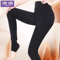 Ice Cleaning Autumn Winter Plus Suede Double Layer Thickened Underpants High Waist Cotton Pants Seamless Display Slim Fit Pants Tfit Pants Tthicker Warm Pants.