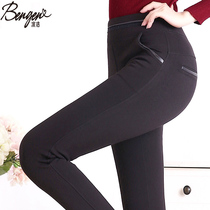 Ice Cleaning Autumn Winter Outwear With Underpants Plus Suede Thickened Warm Pants PU Lace Small Leggings Pant Pants Women Pants