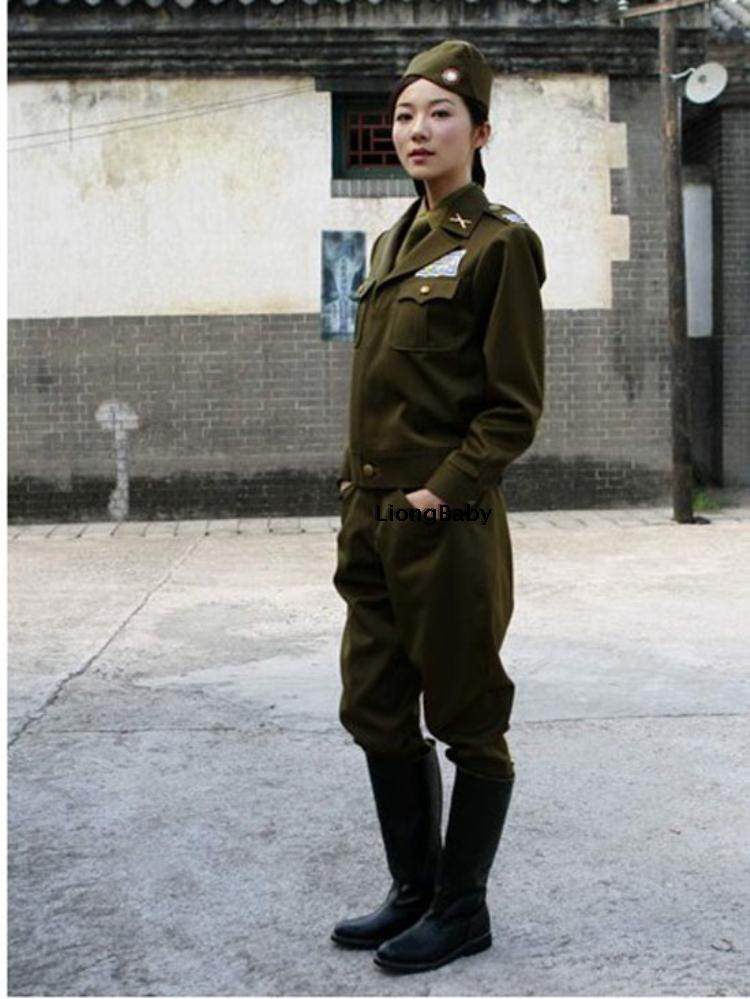 民国服装五四国民党男女军官抗日特务服写真演出服装戏服军统军装