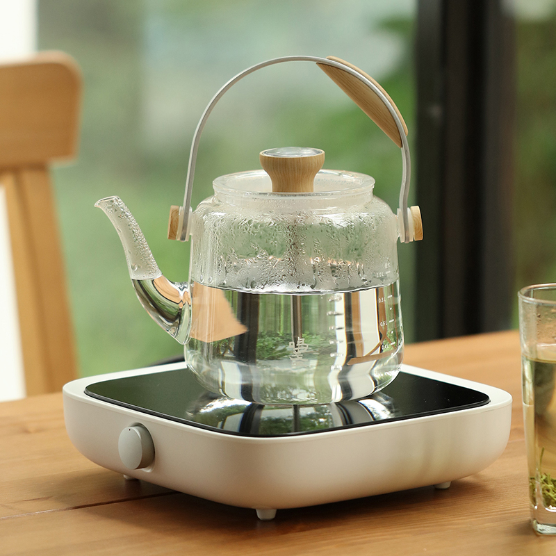 Sound lamp that large capacity girder pot pot of high - temperature thermal glass teapot kettle boil tea ware TaoLu household electricity