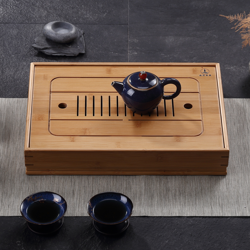 I and contracted mini small water household bamboo tea tray tray was creative bamboo kung fu tea tea table dry mercifully