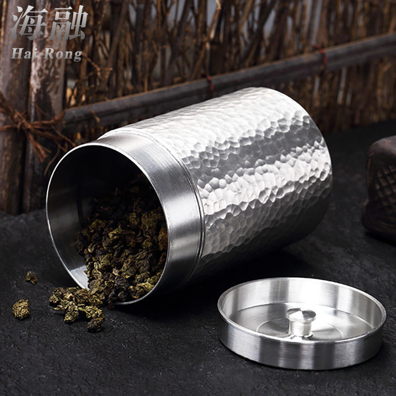 Large tin can kung fu tea caddy fixings household pu seal tank containers of tea tea POTS jar storehouse