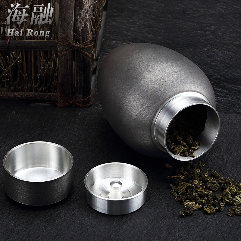 Tin Tin can caddy fixings size metal sealing as cans of mini portable travel tea set household storage tank receives