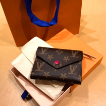 Hong Kong 2021 new leather small wallet space capsule three fold coin wallet short bean printing bag pet bag