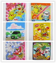 Cartoon handkerchief cotton kindergarten students Childrens handkerchief sweat towel cotton bib mouth towel Pikachu