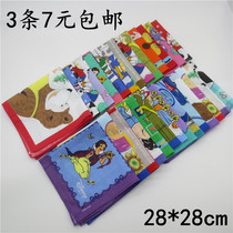 Cartoon handkerchief cotton kindergarten fold mouse children cotton handkerchief childhood sweat towel School 3 7 yuan