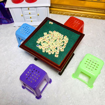 Thai Buddha brand mini simulation furniture table Toy poker gift wooden cabinet