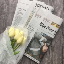 Tjj retro pink primary color English newspaper photo decoration ins Wind photography shooting pose paper props