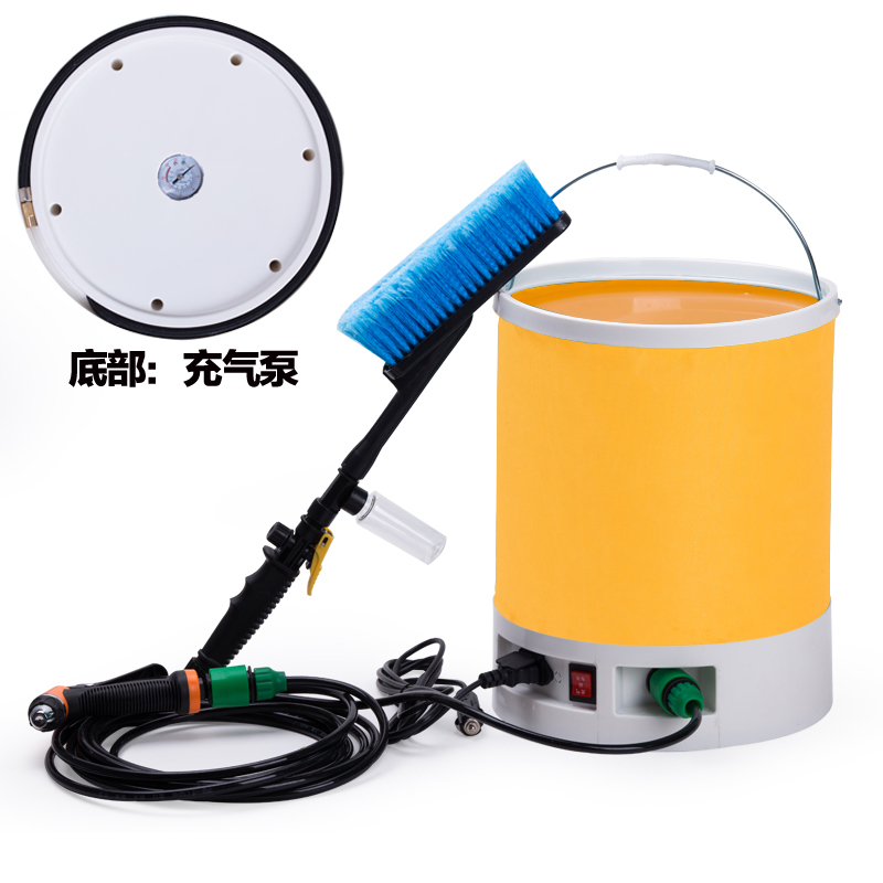 高压电动洗车器便携式车载手动18升桶简易家用自助刷车带泡沫喷壶_7折