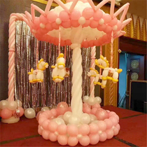 Balloon carousel automatic turntable chassis plug-in mute ABS plastic material angry party mall activities