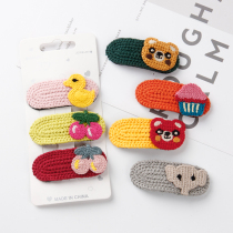 Net red hairclip Korean version of temperament cute fruit animal knitted hairpin fairy headdress Mori women hairclip of the head