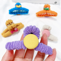 Korean style hair clip plush clip ponytail hair womens hair autumn and winter shark clip hair card back head clip head ornaments