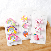 South Korean childrens hair ornament princess dream rainbow hairclip baby candy-colored cute liu hai jia edge clamp issuing children