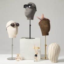 Clothing store hat model head props men and women earrings dummy head mold display shelf window display rack