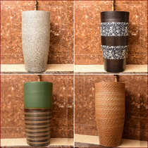 Pillar basin ceramic washbasin integrated vertical column basin small apartment art column basin washbasin Jingdezhen