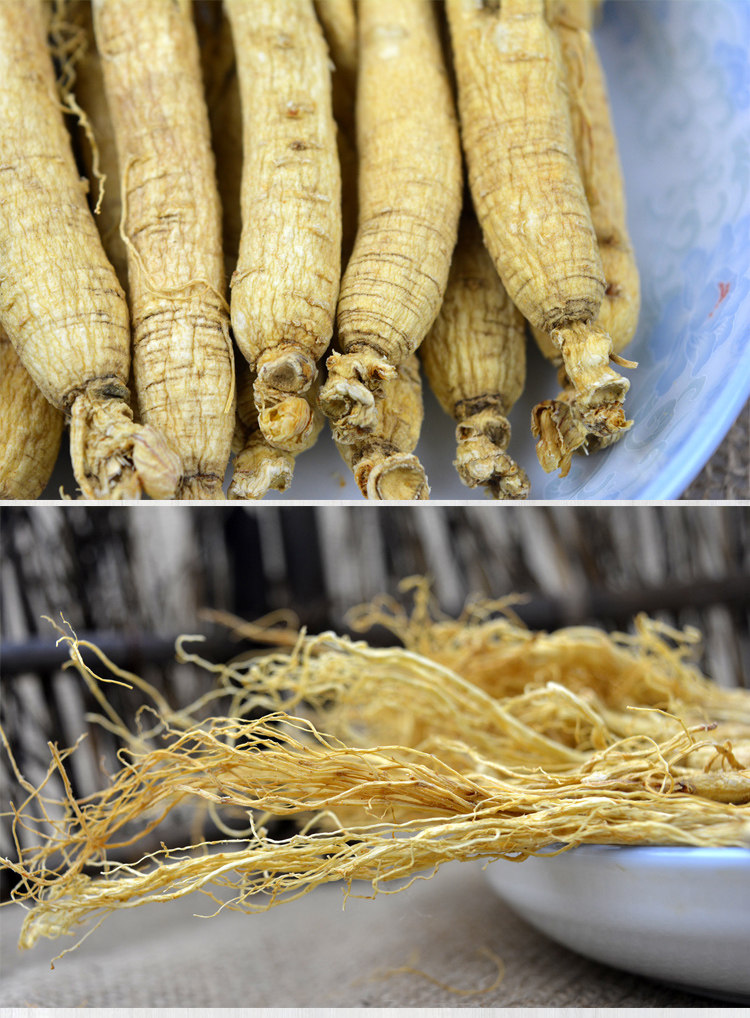 吉林特产生晒参全须白参长白山人参特产泡酒东北人参煲汤料滋补