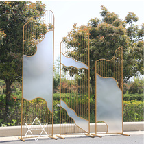 New Wedding Stage Ttai Road Leading Bohemian Screens Iron Art High Mountain Flowing Water Background Wedding Decoration Props