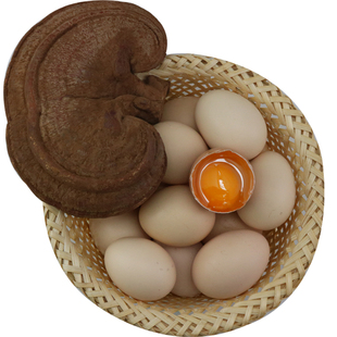 当天灵芝蛋农家散养新鲜草鸡蛋柴鸡蛋灵芝营养土鸡蛋笨鸡蛋30枚