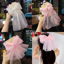 Super fairy air Children big bow hairclip Princess cute Korean girl hair card hair girl performance hair accessories