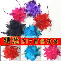 Mothers Day Valentines Day gift birthday wishes handmade accessories feather lily flower DIY crafts