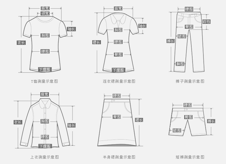 男士身材尺寸测量图解图片
