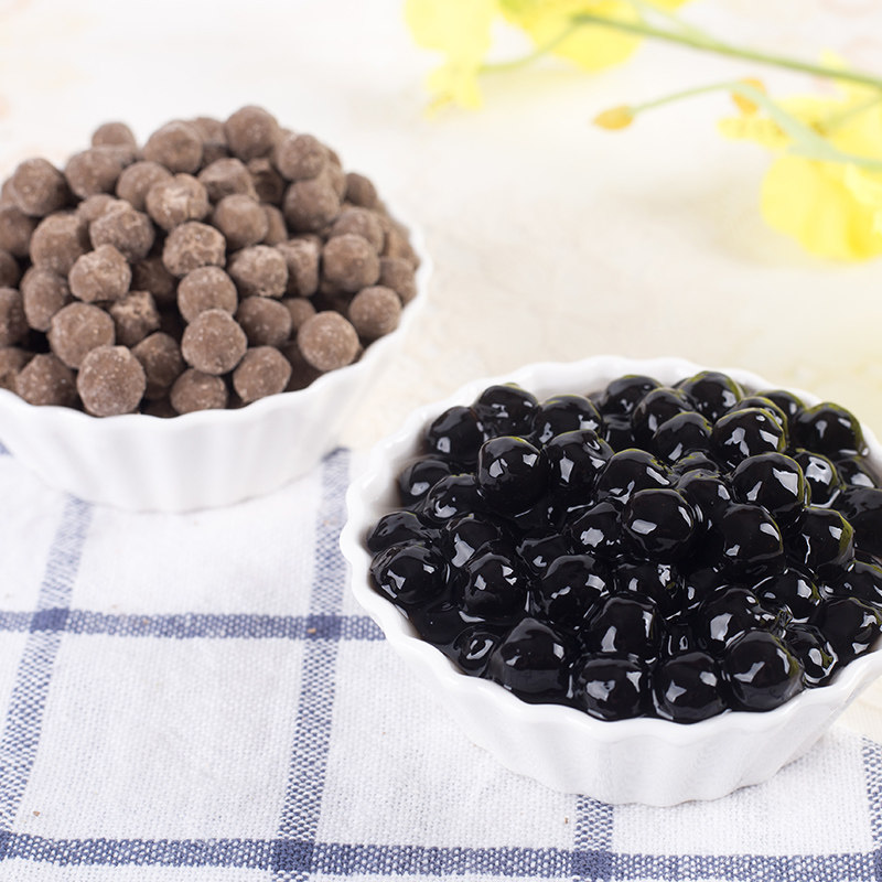 开开珍珠粉圆奶茶粉奶茶店专用珍珠豆 黑珍珠粉圆奶茶珍珠原材料